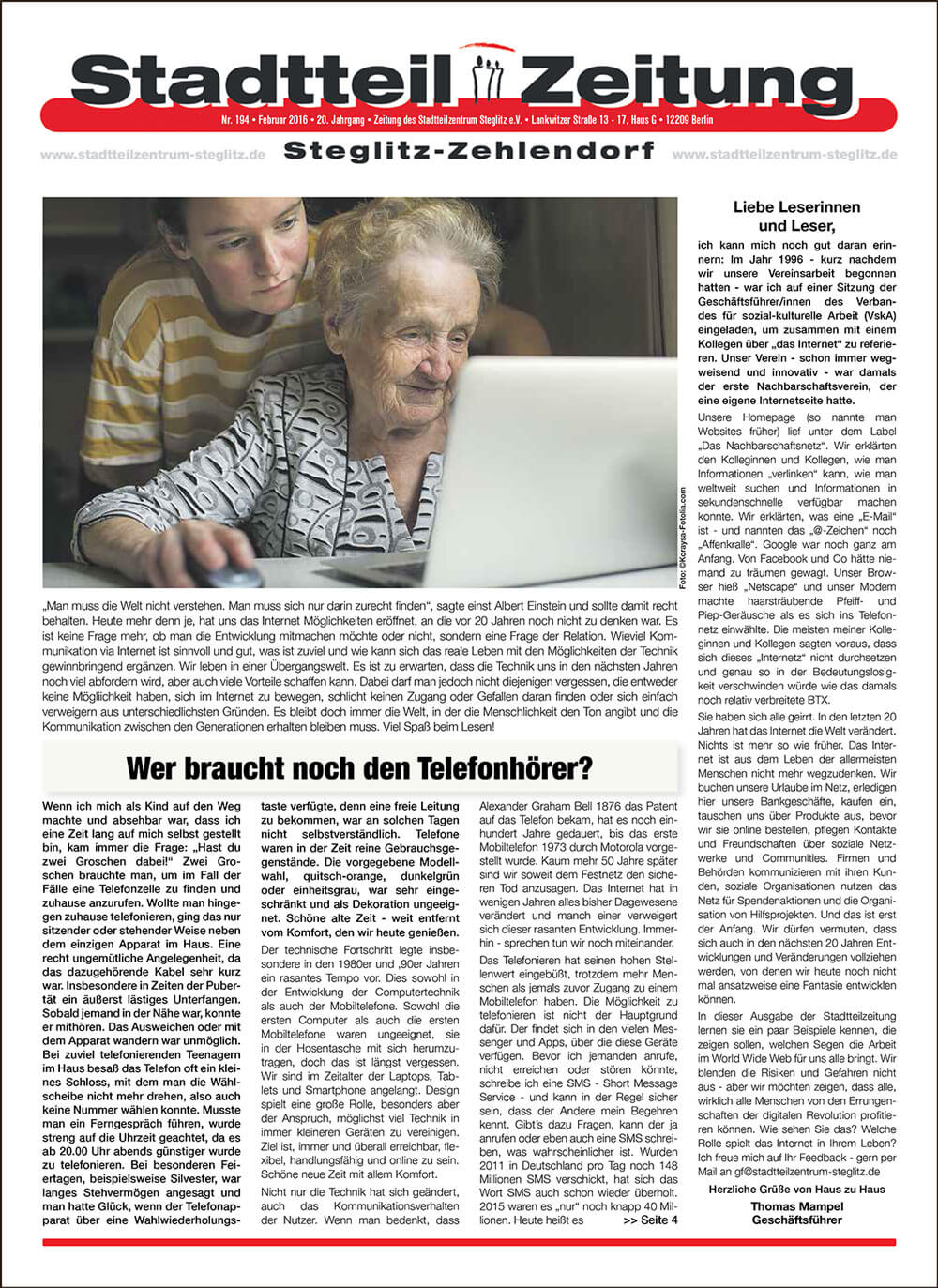 Die Stadtteilzeitung im Februar 2016